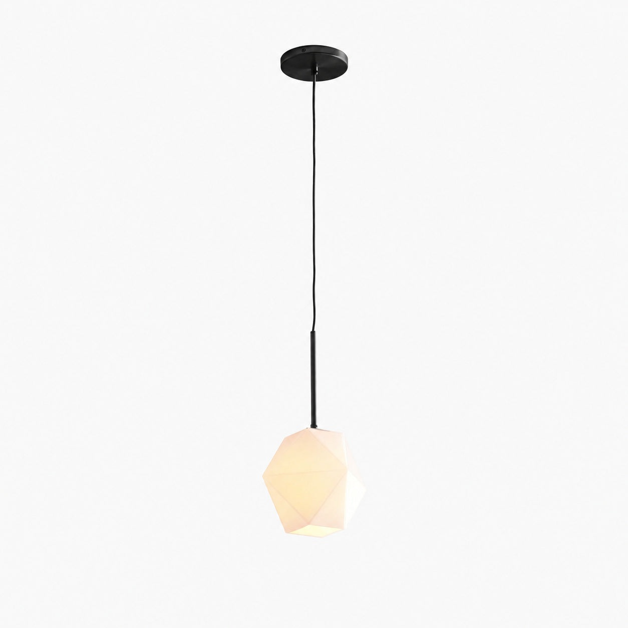 Talvior Faceted Pendant Light – Adjustable Glass Light Fixture