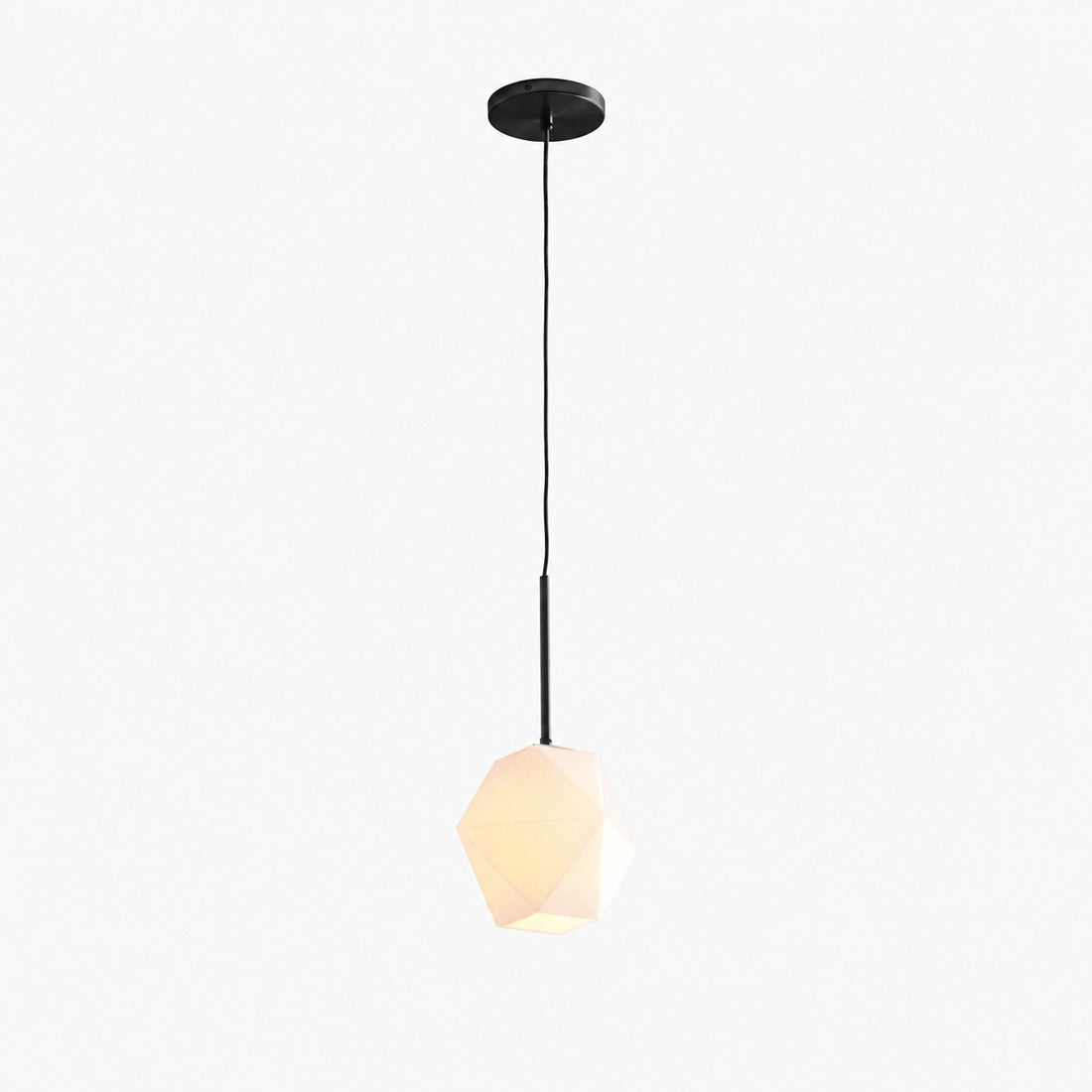 Talvior Faceted Pendant Light – Adjustable Glass Light Fixture