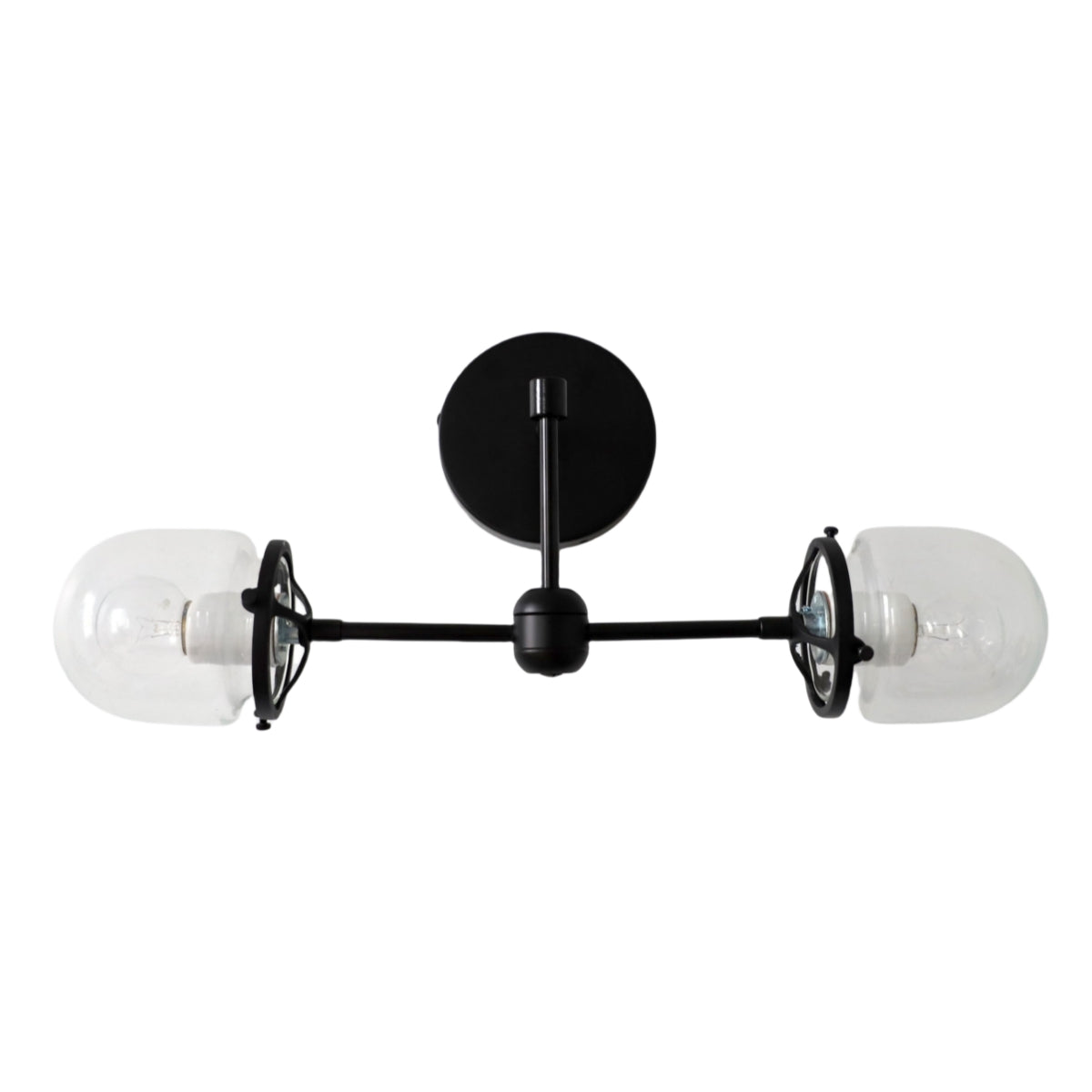 Coastal Nautical Hanging Double Glass Wall Sconce