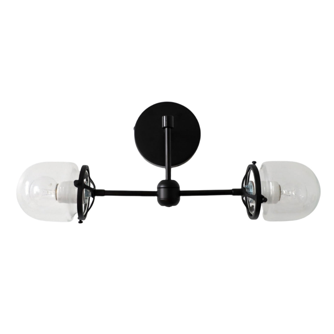 Coastal Nautical Hanging Double Glass Wall Sconce