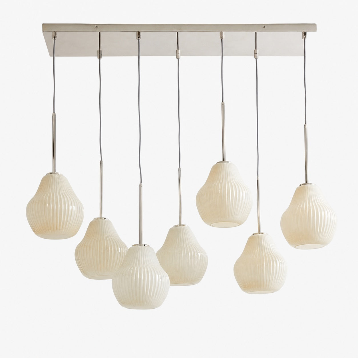 Rivrona Contemporary 7-Light Chandelier - Modern Glass Lighting for Dining Rooms