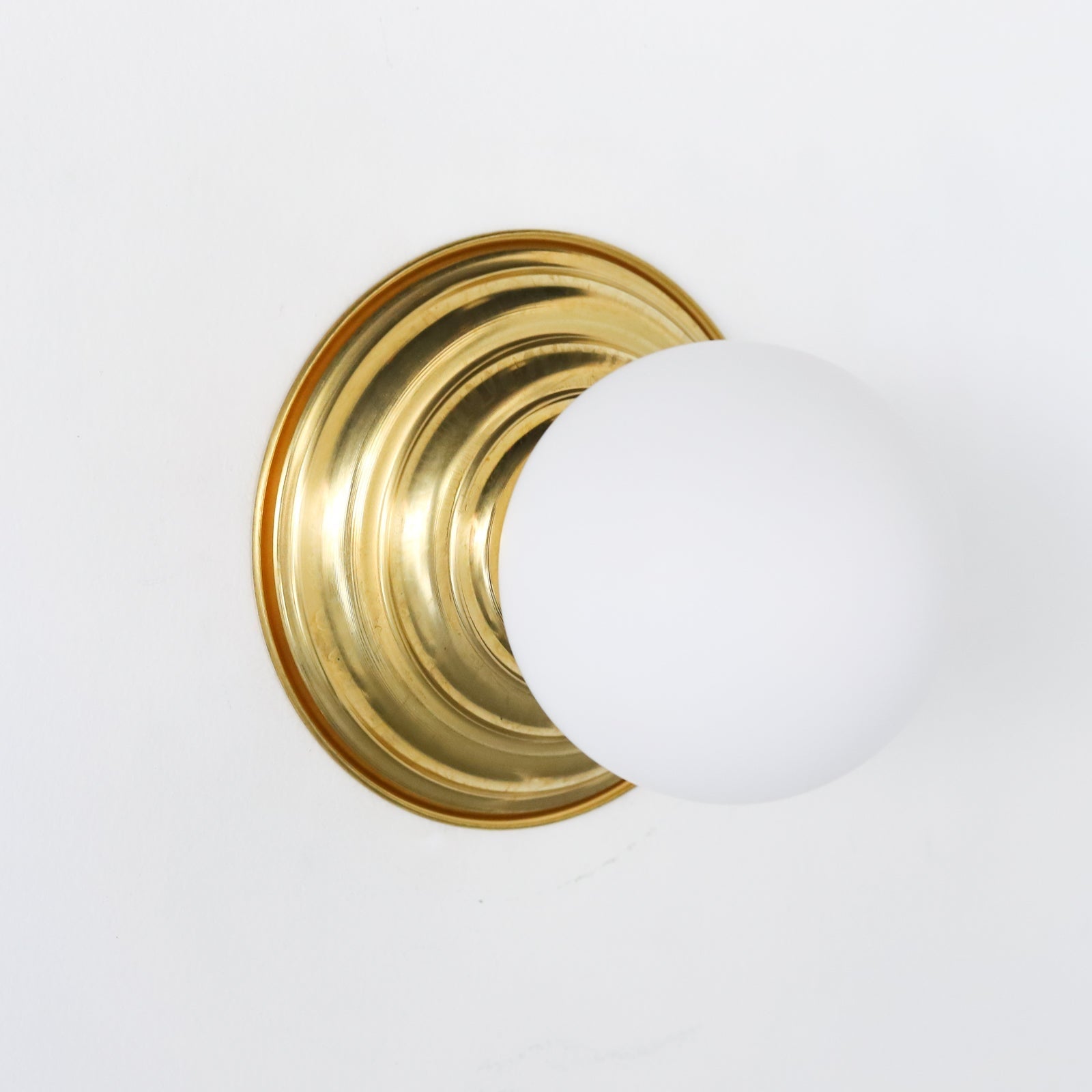 Retro Flushmount Ceiling Light or Wall Sconce - Minimalist Glass Globe