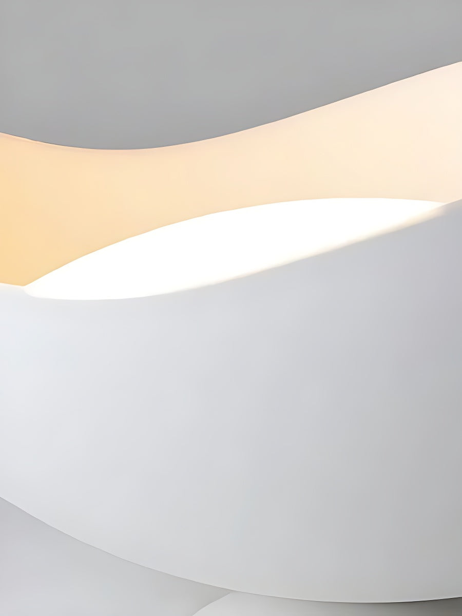 Simple Metal Wave Ceiling Light For Hallway