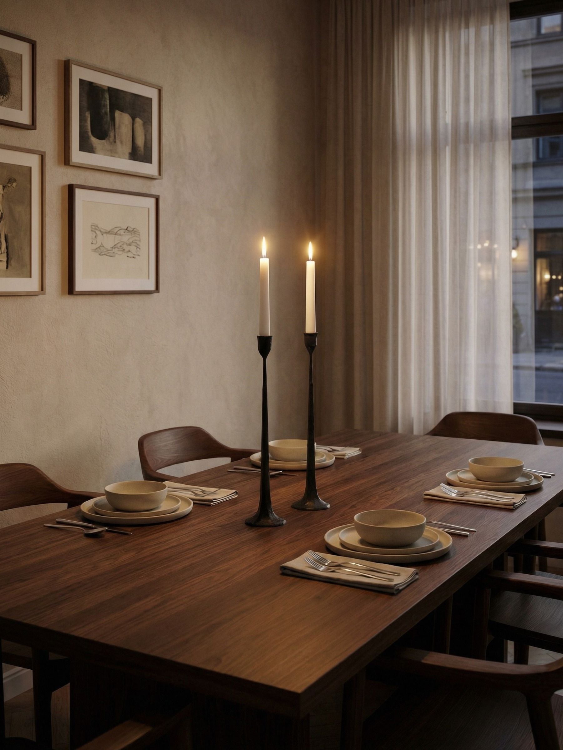 Tegna Modern Tall Candle Stands - Elegant Home Décor for Dining