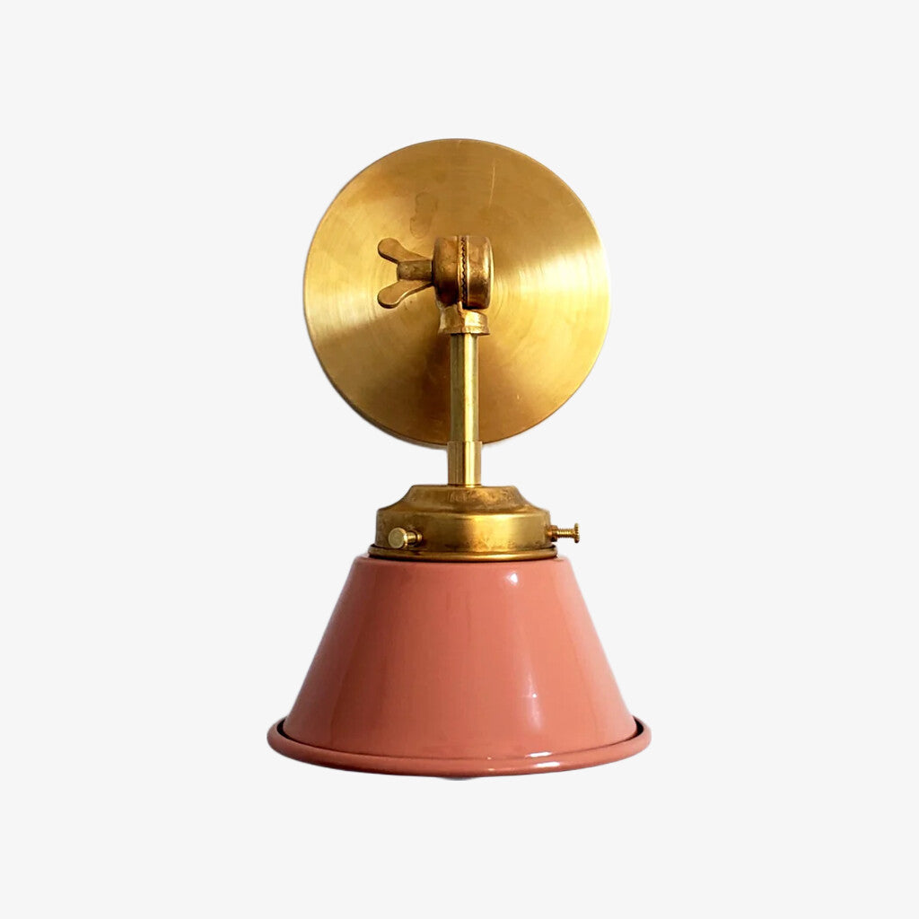 Modern Cone With Elegant Swivel Mechanism Brass Wall Lamp