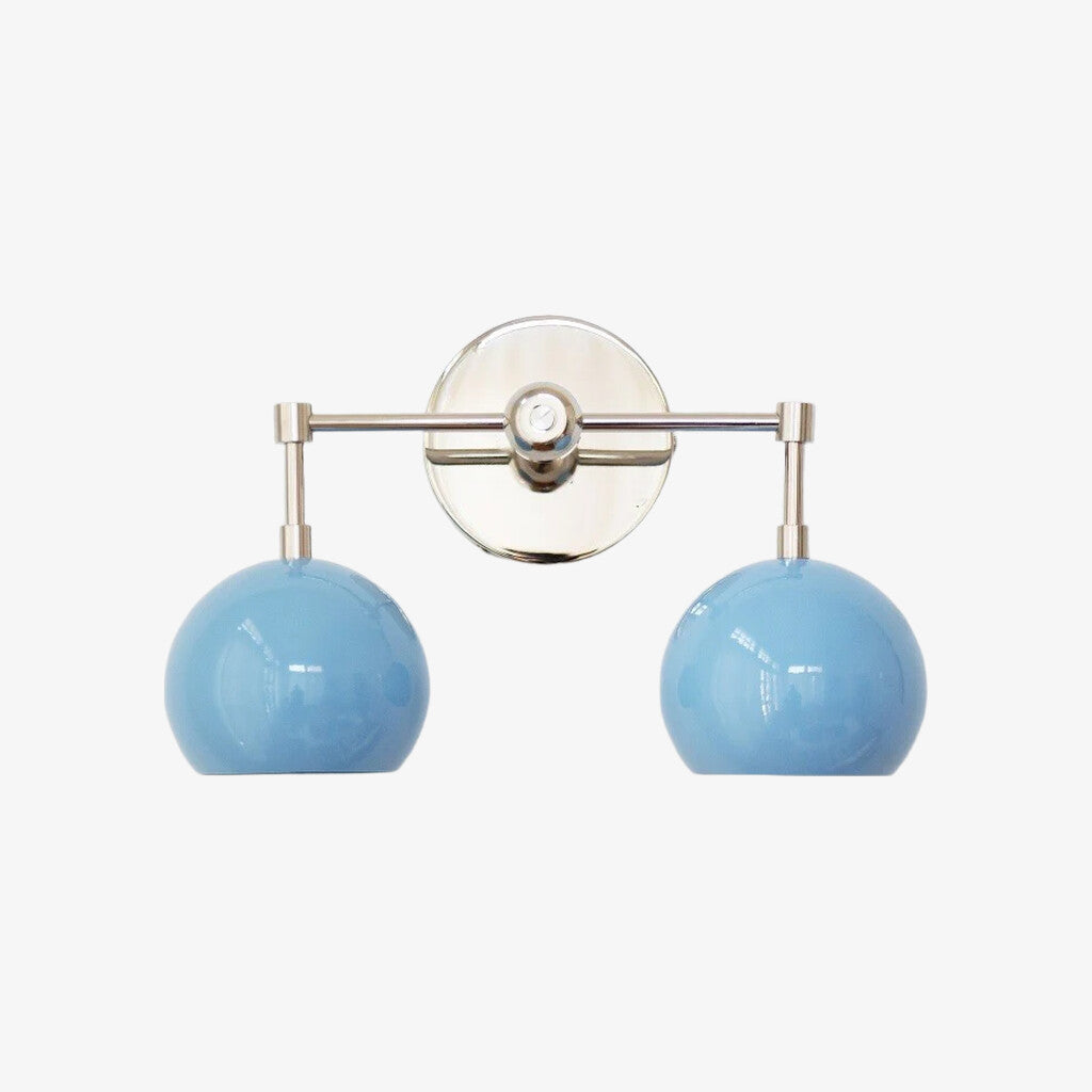Navy Wall Light - Double Ball Bath Vanity Mirror Wall Sconce