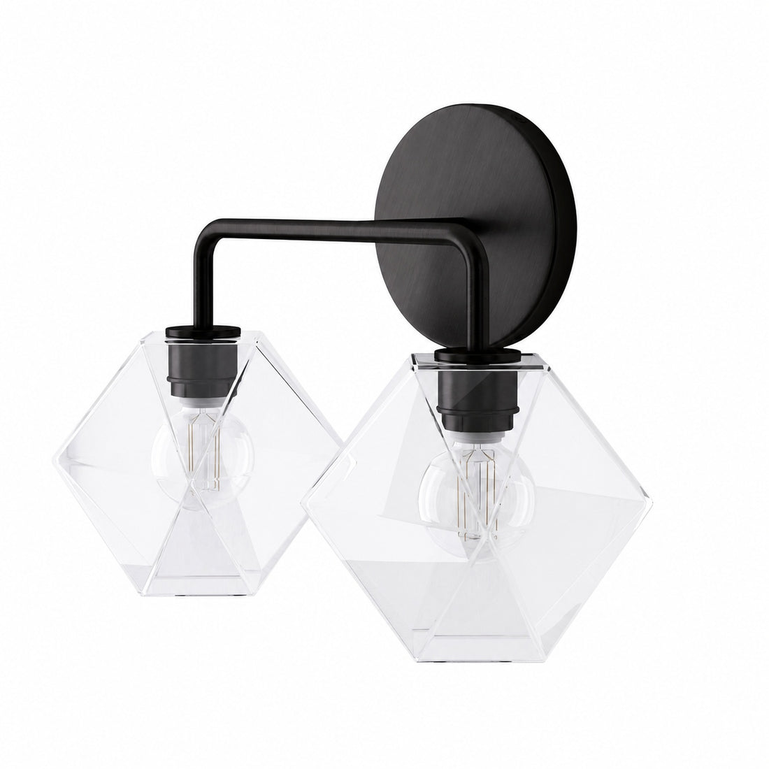 Talvior Geometric Modern Bathroom Sconce - Faceted Shade Light in Luxe Finishes