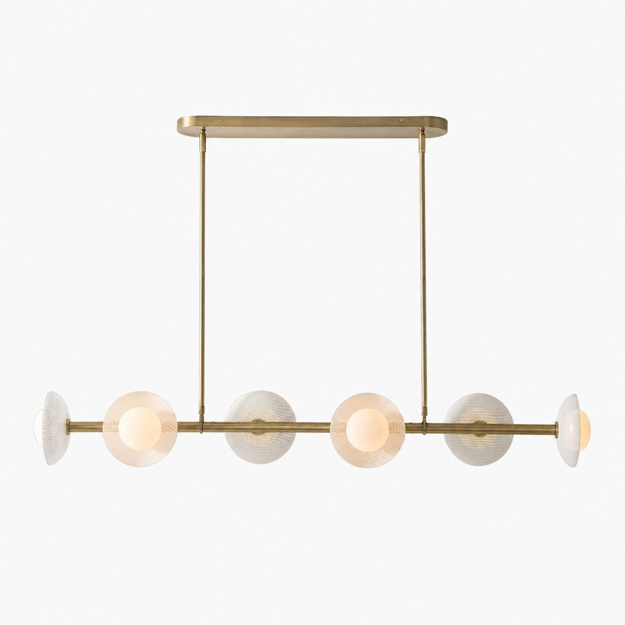 Elorina 6-Light Linear Chandelier - Modern Metal Light Fixture - Dining Room Lighting