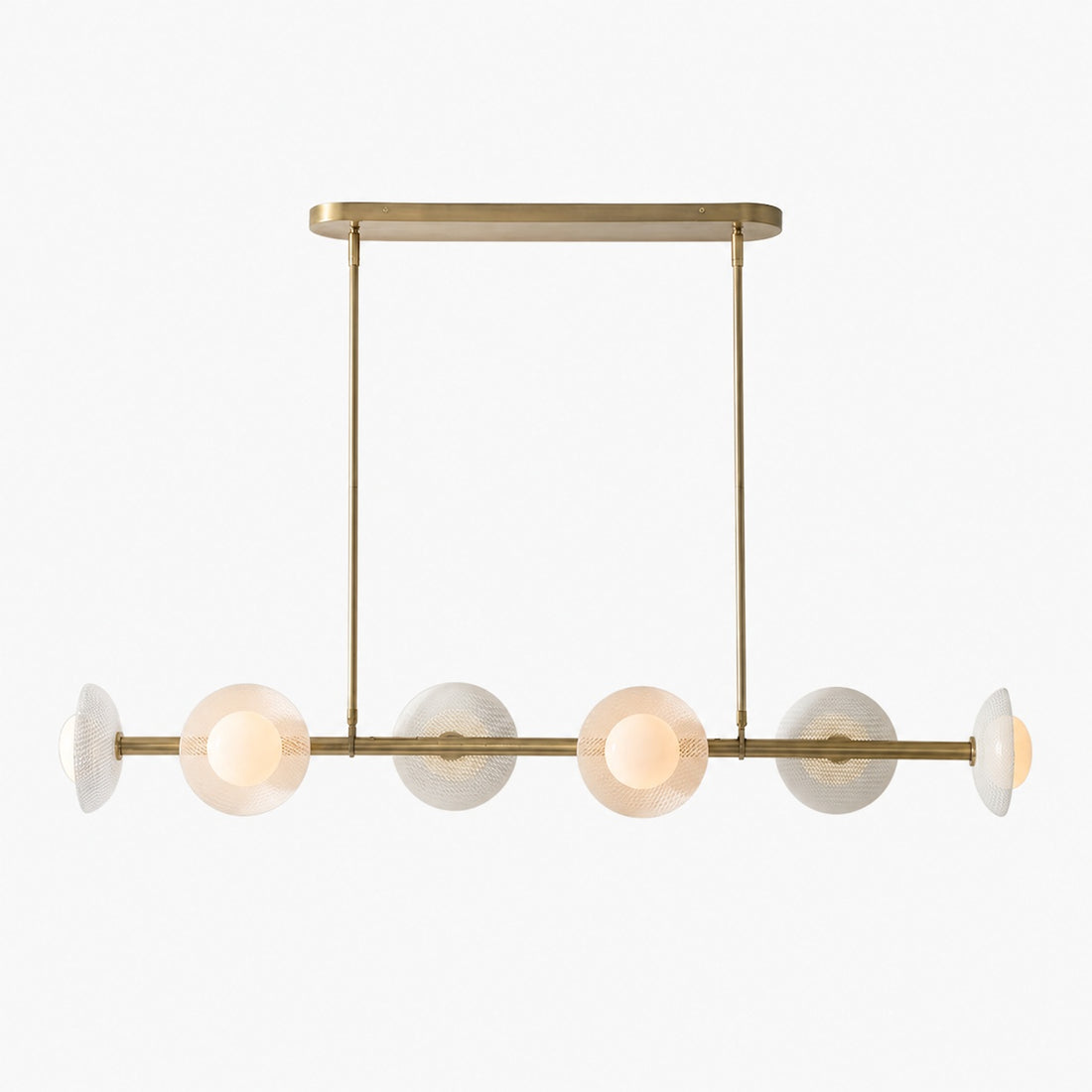 Elorina 6-Light Linear Chandelier - Modern Metal Light Fixture - Dining Room Lighting