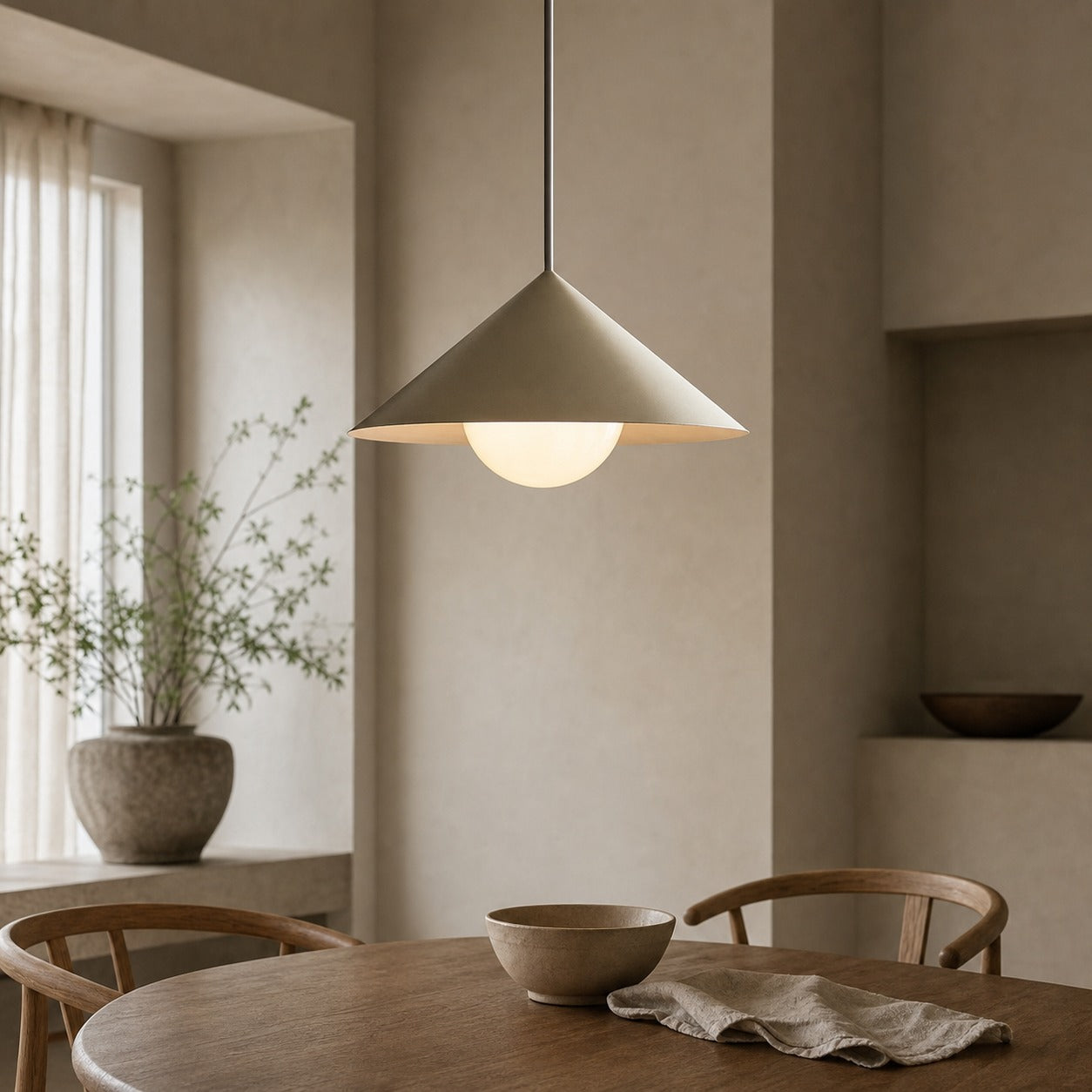 Brivana Adjustable Pendant – Cone Shade Light for Kitchen or Dining