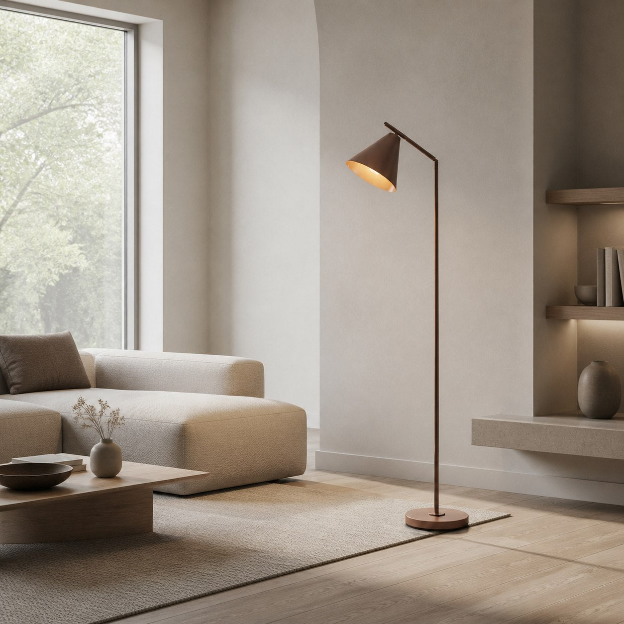 Oricone Modern Floor Task Lamp with Adjustable Arm – Cape Style Reading Light