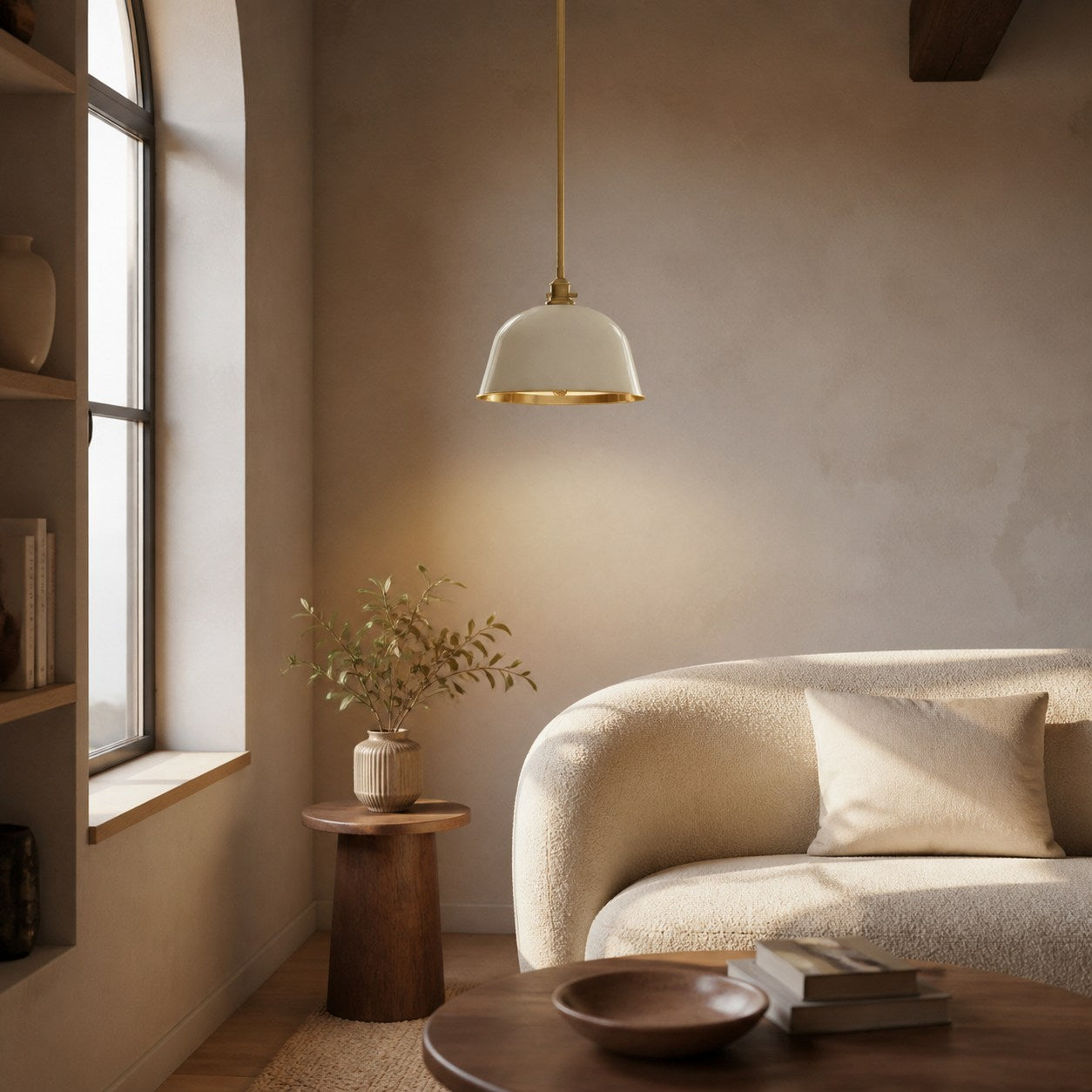 Lirra Metal Dome Pendant Light – Industrial Silhouette Lamp for Kitchens