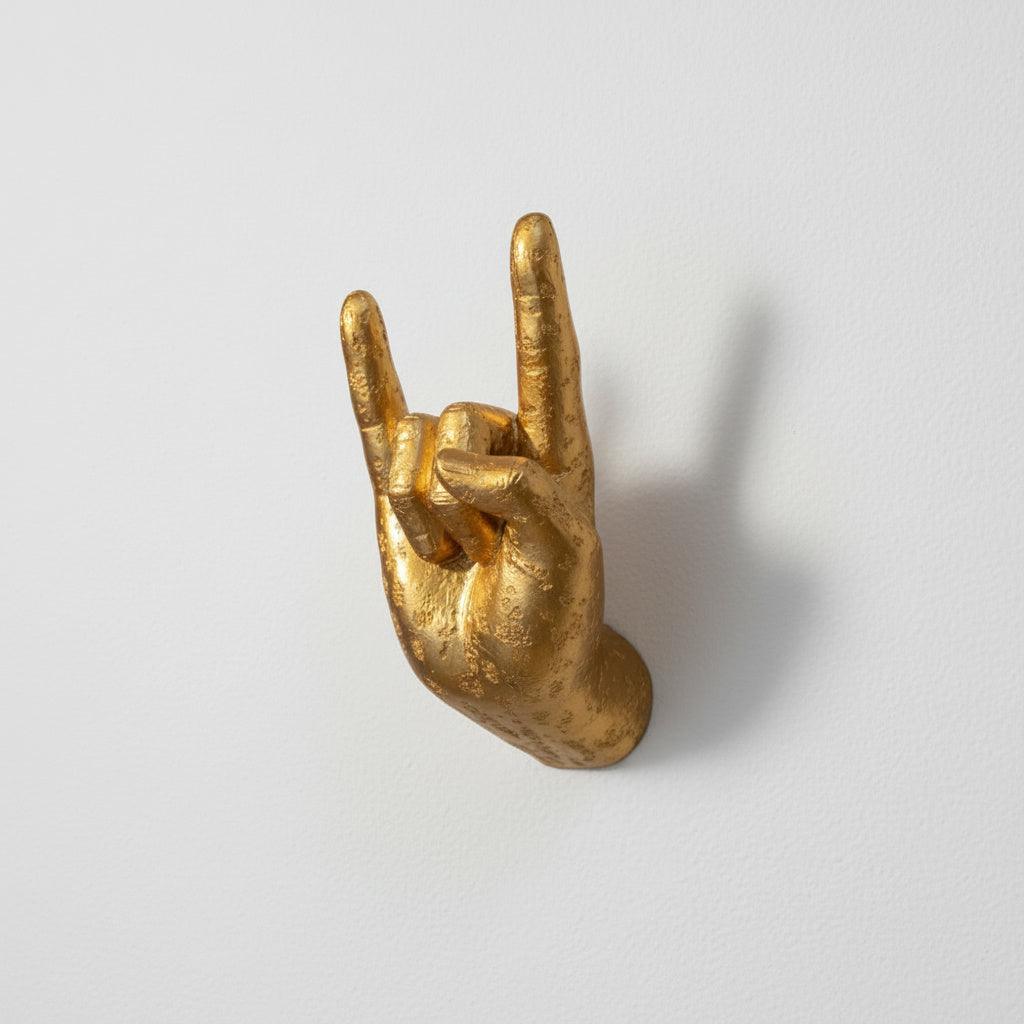Kickra Decorative Hand Wall Hooks - Modern Art Storage for Living Room