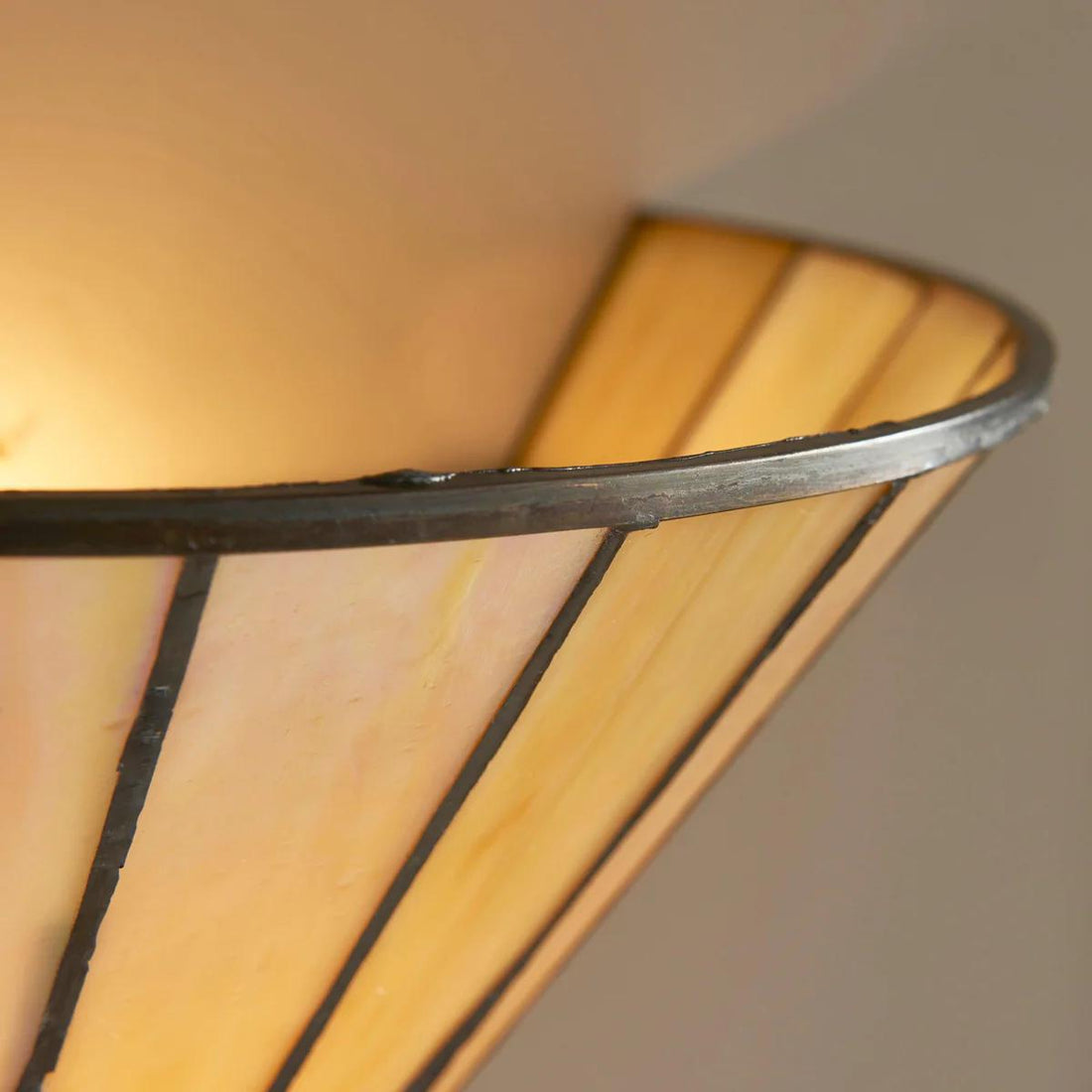 TF Dark Star Art Deco Star Tiffany Wall Sconce – Stained Glass Geometric Light for Hallway and Living Room