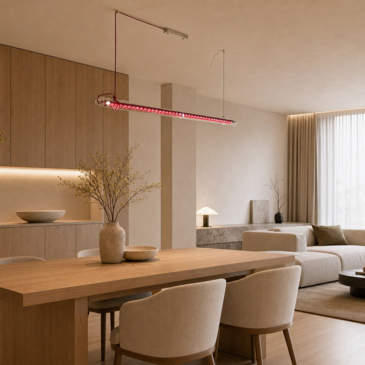 Tubular Linear LED Pendant Lamp