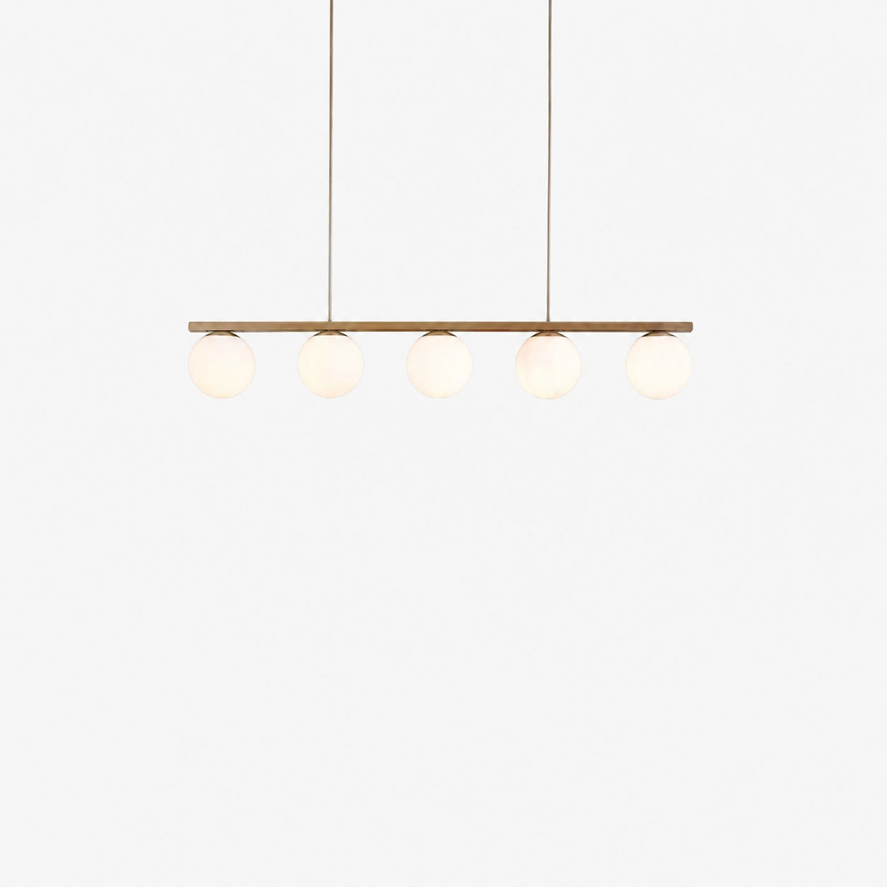 Brelia Round Light Chandelier - Modern Milk Glass Globe Ceiling Light