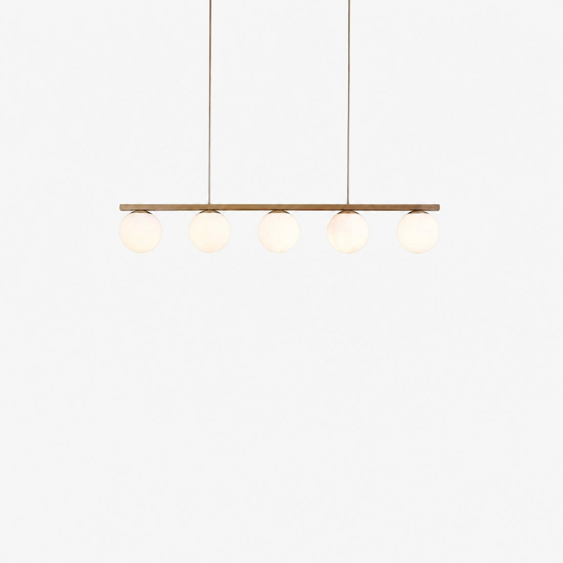 Brelia Round Light Chandelier - Modern Milk Glass Globe Ceiling Light