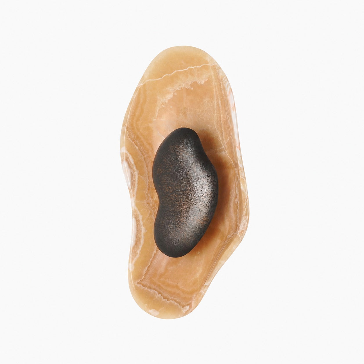 Oyster Hammered Onyx Sconce