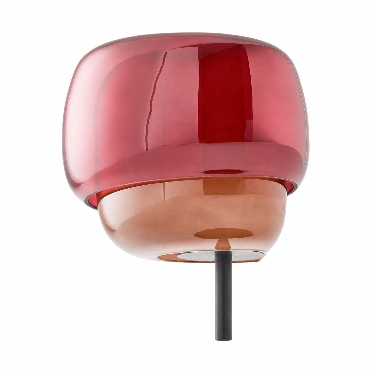 Clinco Modern Retro Glass Table Lamp - Mushroom Double Shade Design