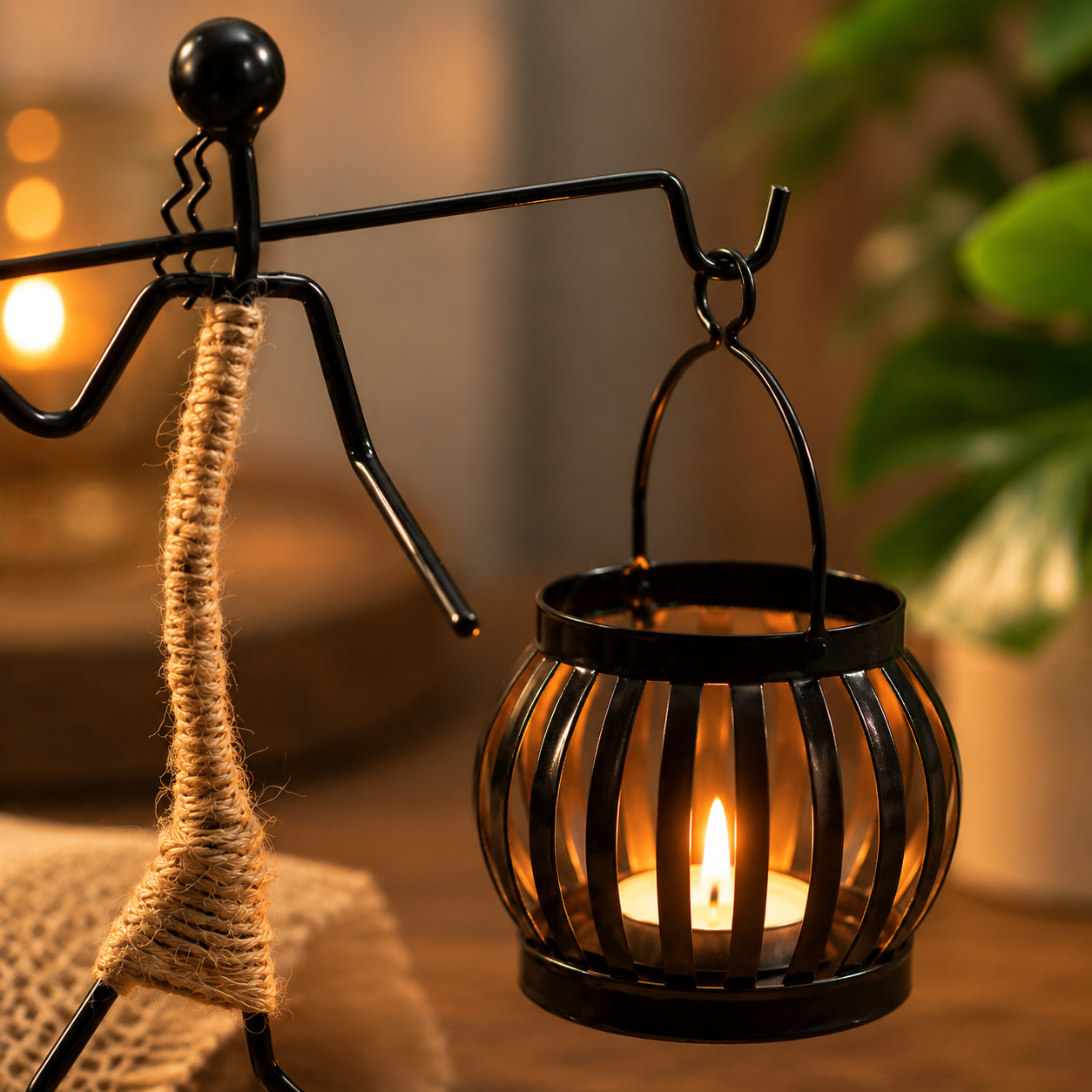 Aura Yoke Lantern tealight detail