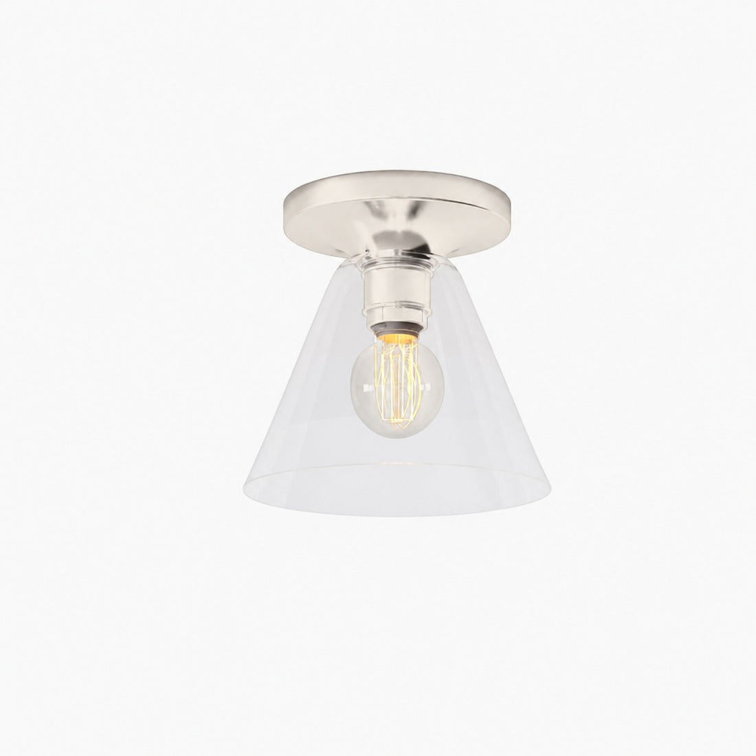 Conica Cone Flush Mount – Glass Ceiling Light for Modern Spaces