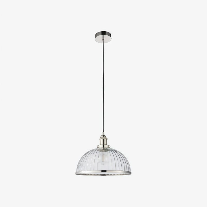 Novera Ribbed Glass Stylish Modern Pendant Lamp for Bedroom and Dining Area