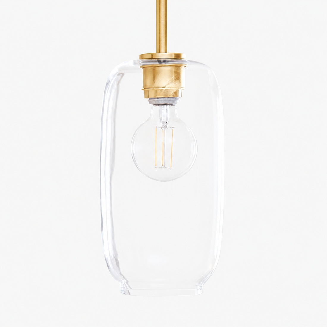 Lumivelle Pebble Pendant Light - Adjustable Glass Shade - Modern Lighting
