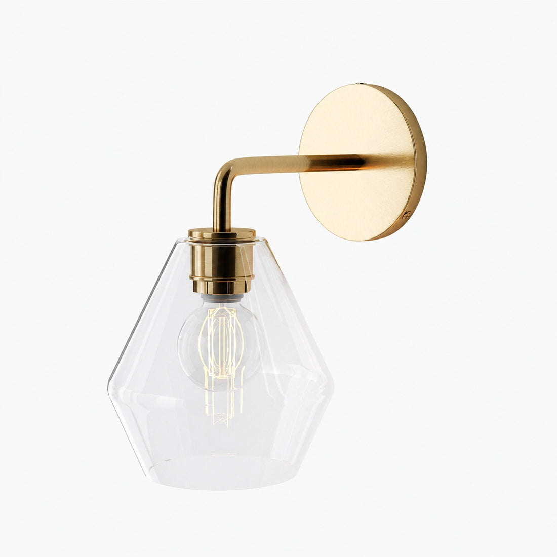 Merin Sculptural Milk Glass Geometric Wall Lamp