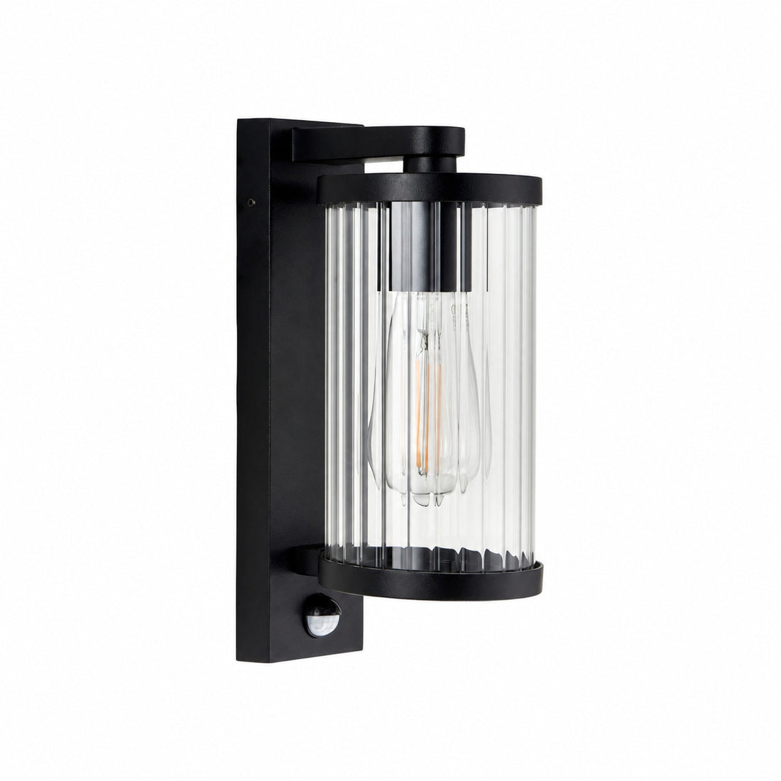 Karbonis Modern Outdoor Wall Sconce - Motion Sensor Security Light for Porch and Garden