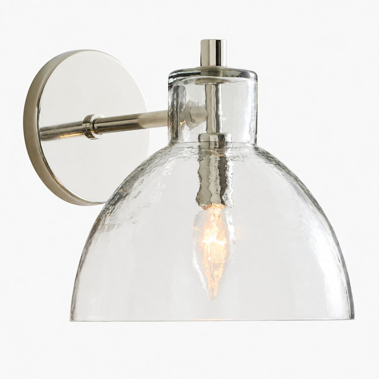 Glavira Recycled Glass Double Sconce - Indoor Brass Wall Lighting