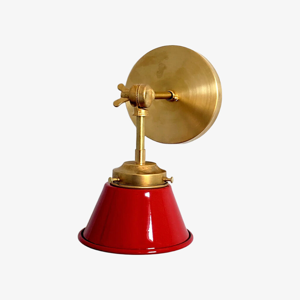 Modern Cone With Elegant Swivel Mechanism Brass Wall Lamp