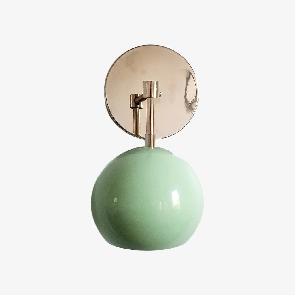 Vintage Inspired Spring Green Globe Wall Sconce
