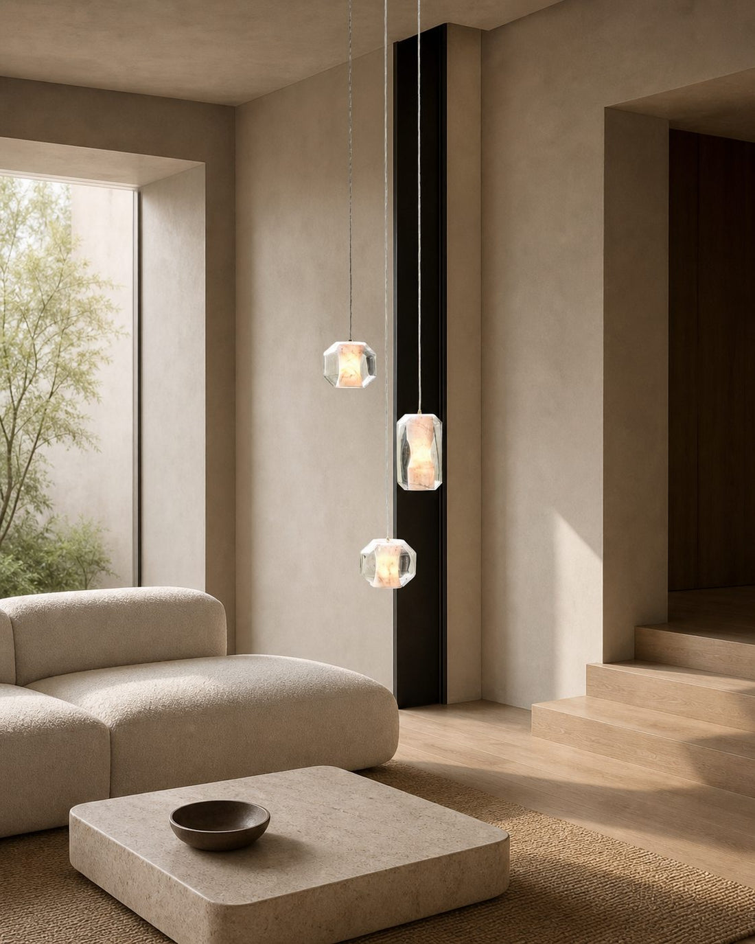Glass Alabaster Pendant Lamp