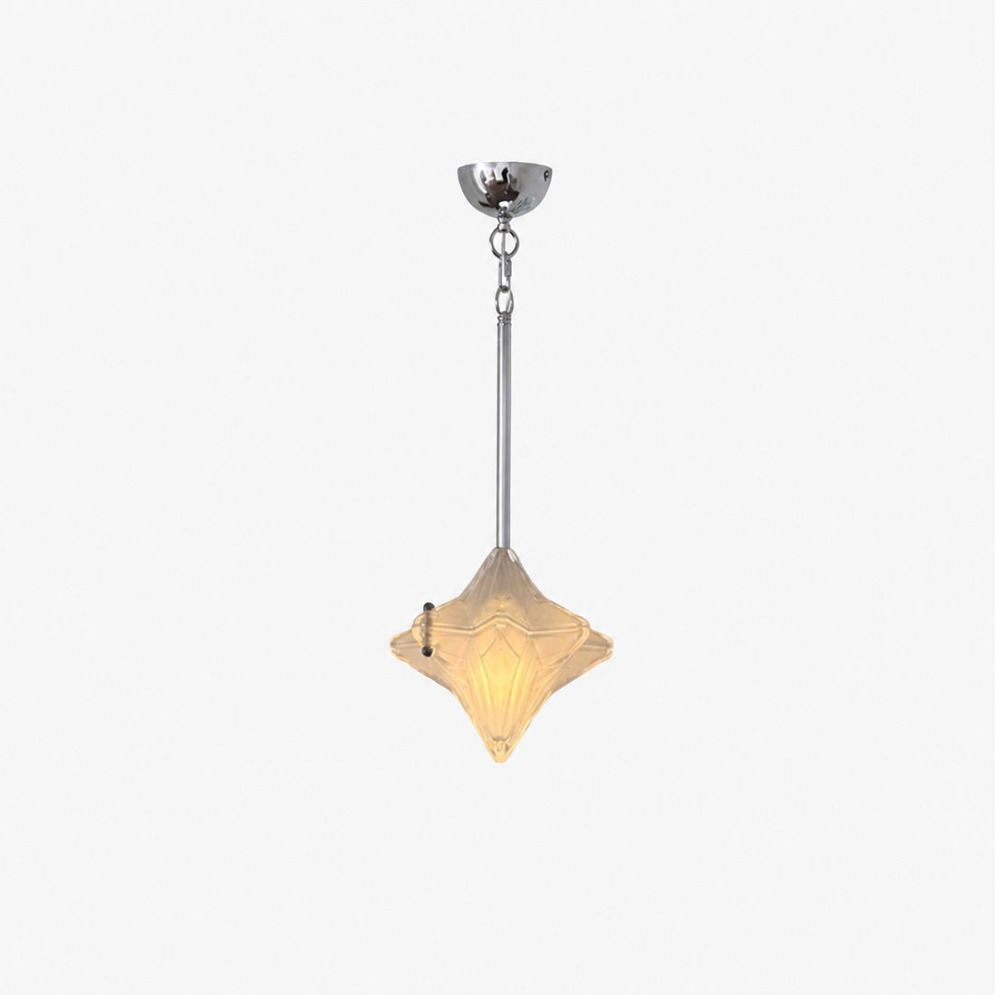 Art Deco Astris Elara Star Pendant Light – Frosted Glass Pendant with Geometric Style