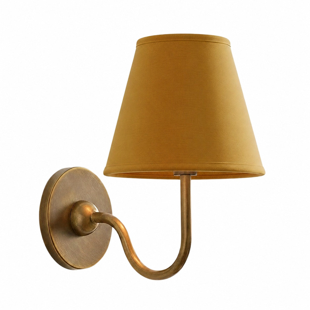 Luvora Vintage Pleated Shade Wall Lamp - Modern Brass Linen Wall Lighting