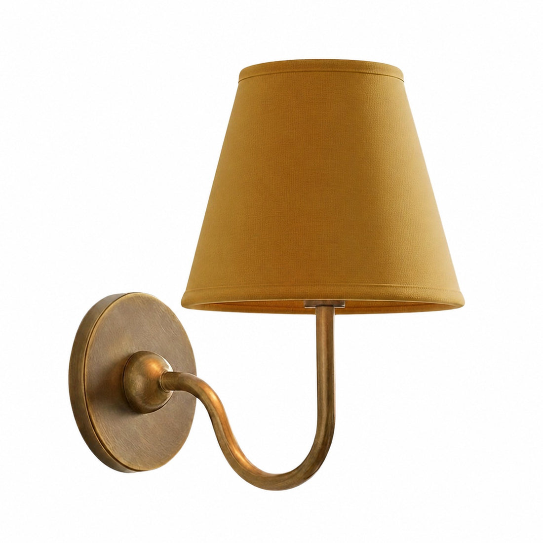 Luvora Vintage Pleated Shade Wall Lamp - Modern Brass Linen Wall Lighting