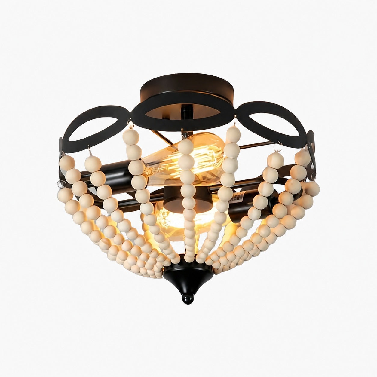 Rustibea Beaded Dome Ceiling Light – Vintage Country for Kitchen