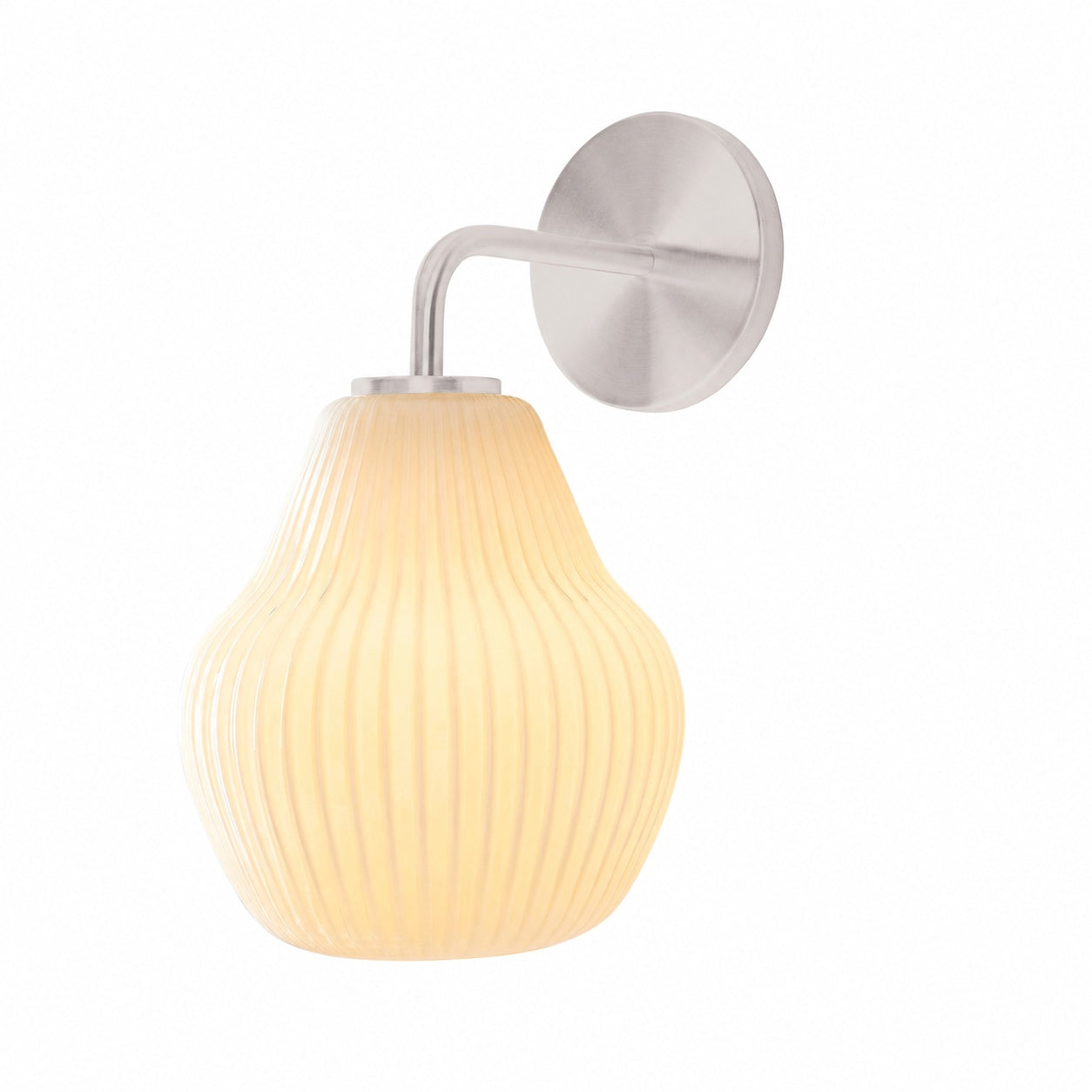 Rivrona Ribbed Glass Wall Sconce - Elegant Modern Lighting for Hallway & Bedroom