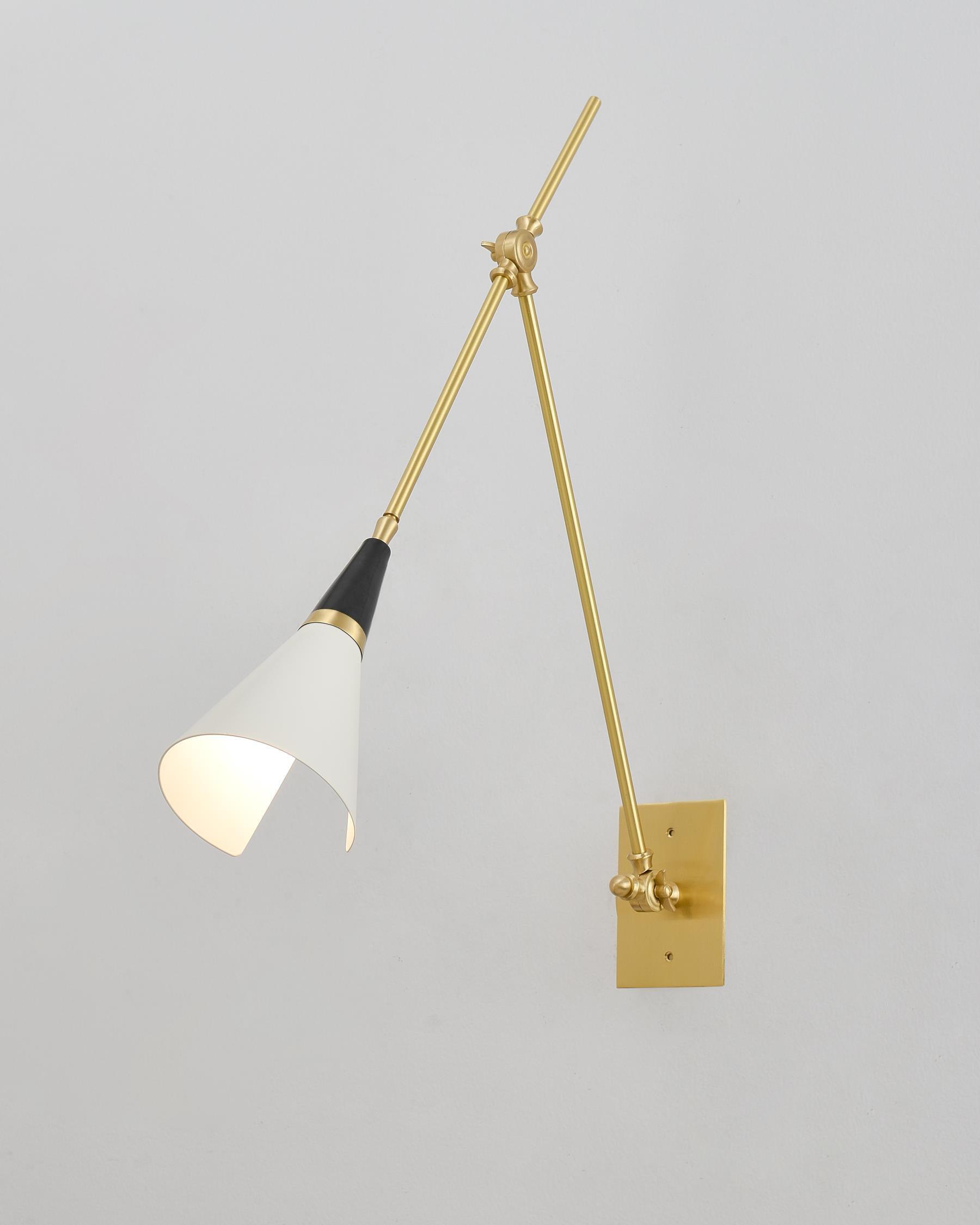 Vintage Metal Adjustable Swing Arm Wall Lamp