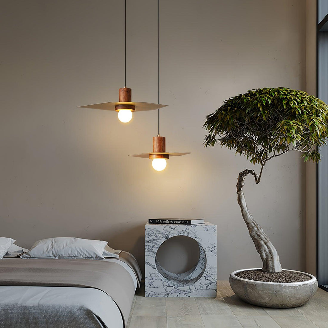 Walnut Copper Jupiter Pendant Lamp