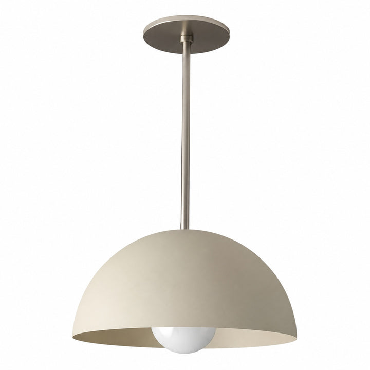 Metio Dome Neutral Dome Pendant - Modern Metal Accent Lighting