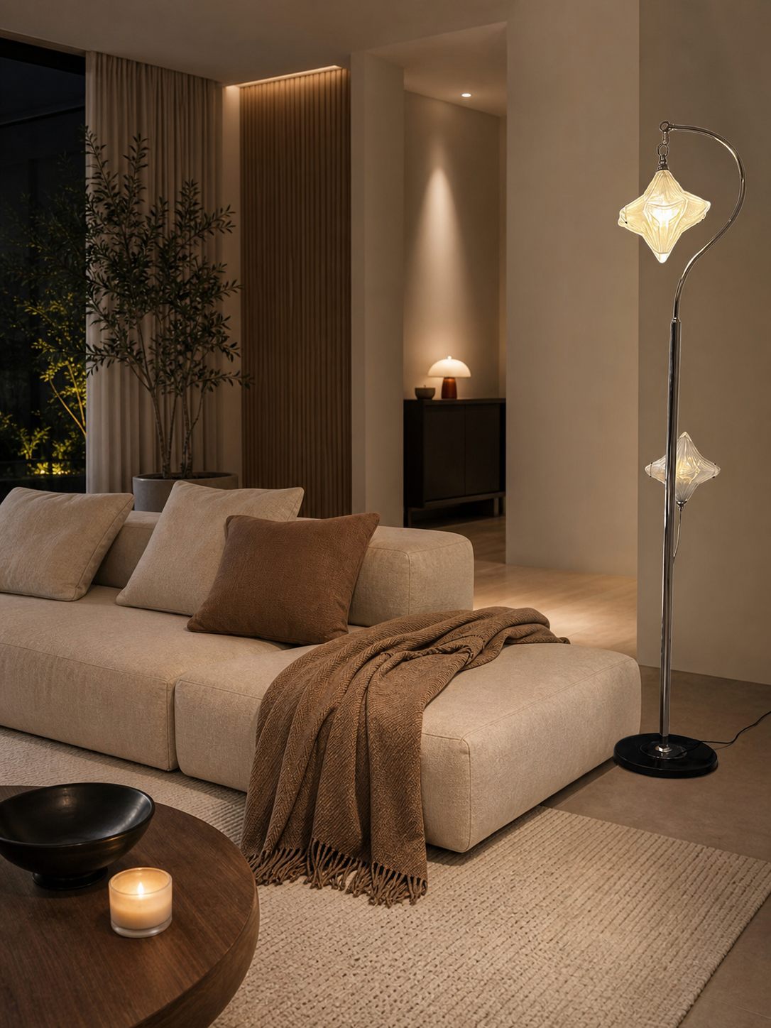 Art Deco Star Floor Lamp – Modern Standing Lamp for Living Spaces –  Astris Orion