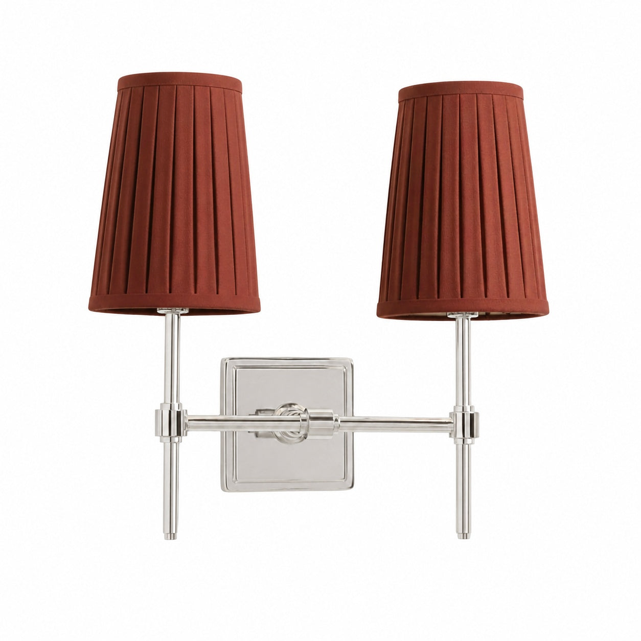 Derlina White Linen Shades Wall Lamp – Retro Metal Multi-Head Lighting Fixture