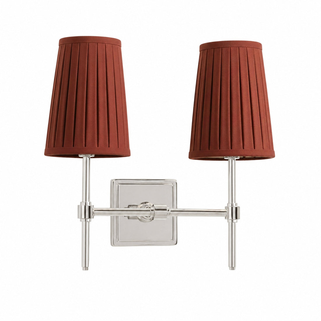 Derlina White Linen Shades Wall Lamp – Retro Metal Multi-Head Lighting Fixture