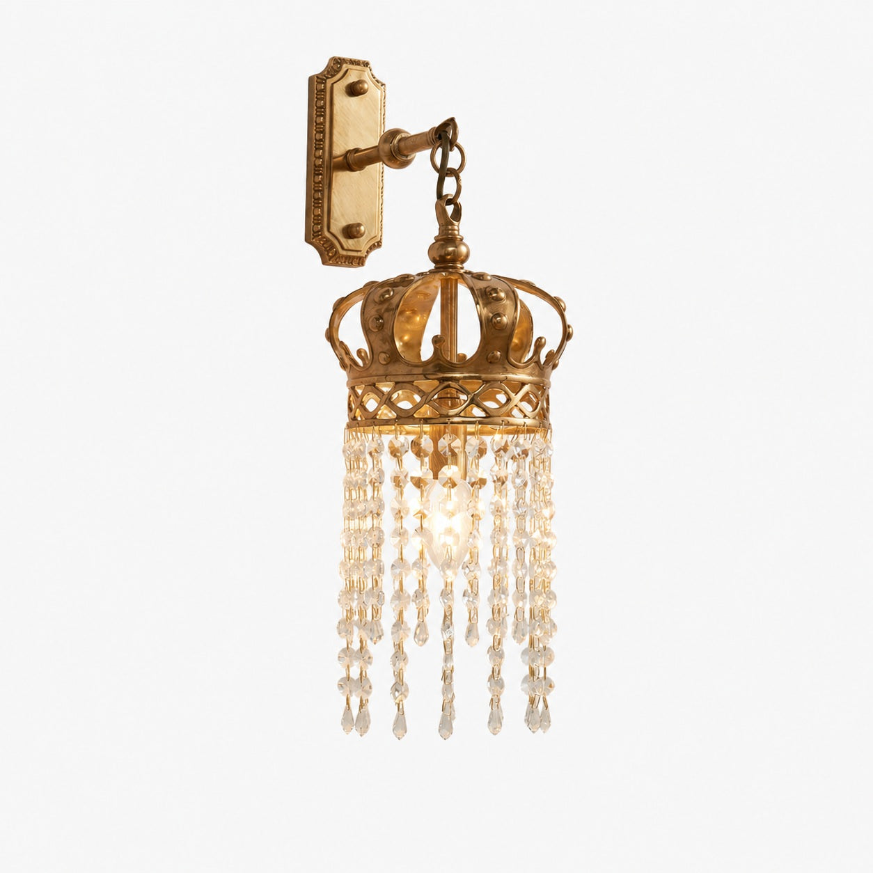 Timon Brass Crown Wall Lamp