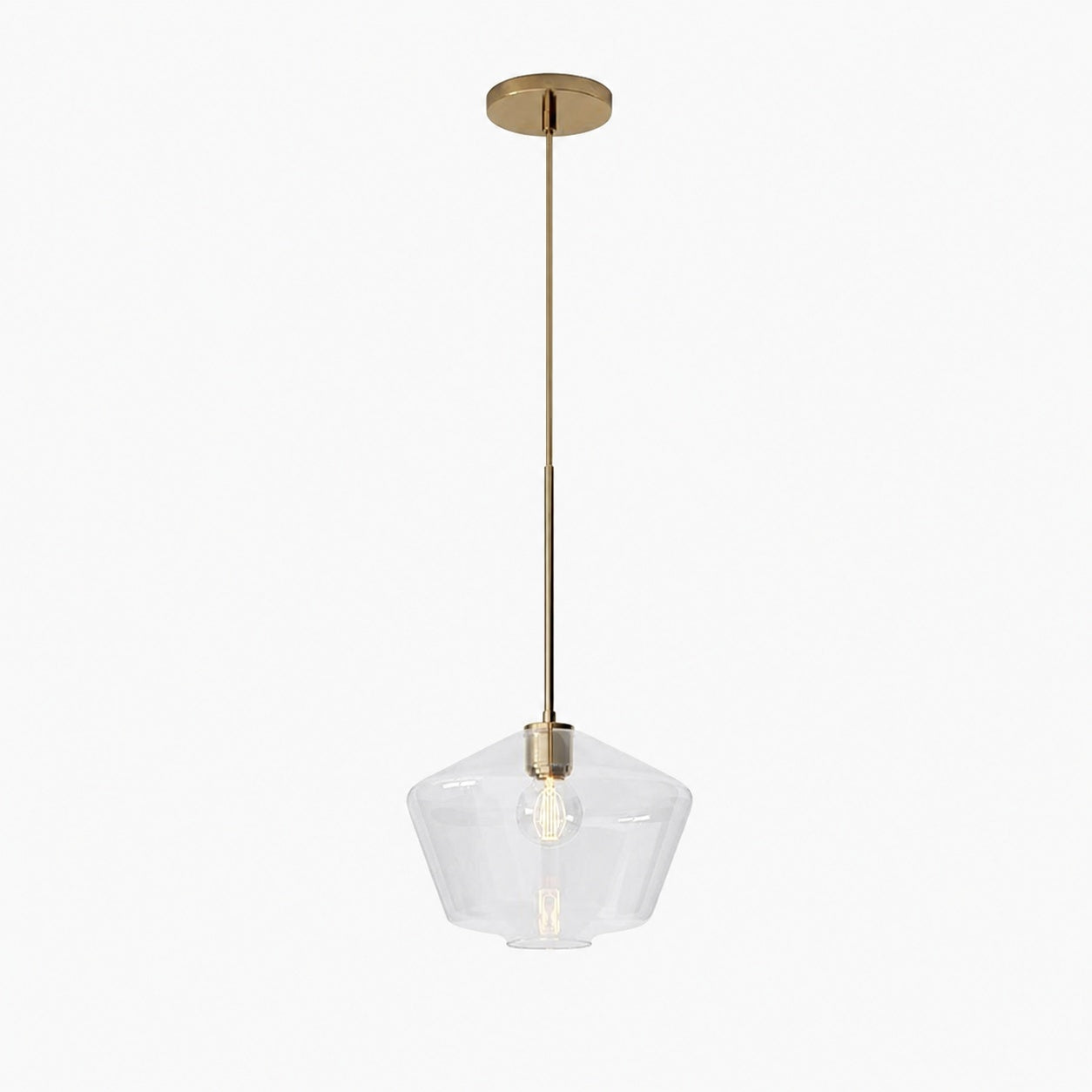 Merin Transparent Glass Sculpture Geometric Chandelier
