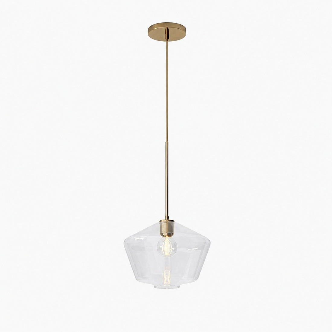 Merin Transparent Glass Sculpture Geometric Chandelier