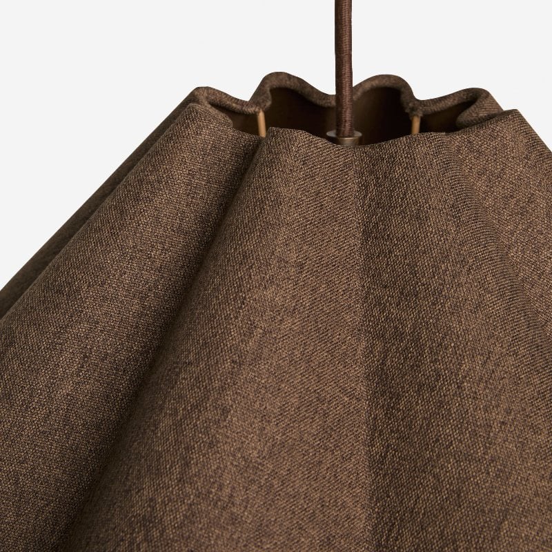 Weavara Sculptural Fabric & Metal Pendant Light - Modern Hanging Lamp for Dining or Living Rooms