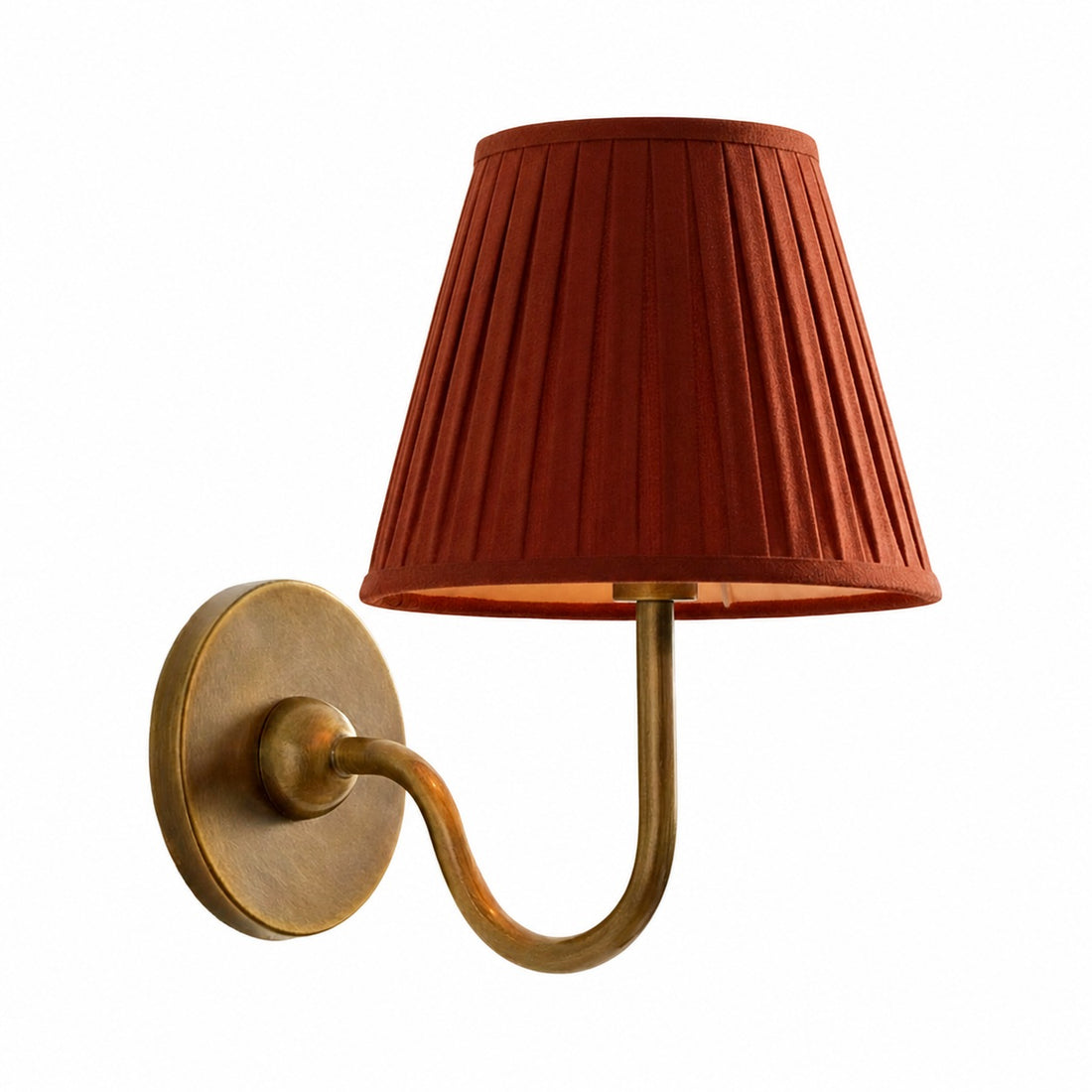 Luvora Vintage Pleated Shade Wall Lamp - Modern Brass Linen Wall Lighting