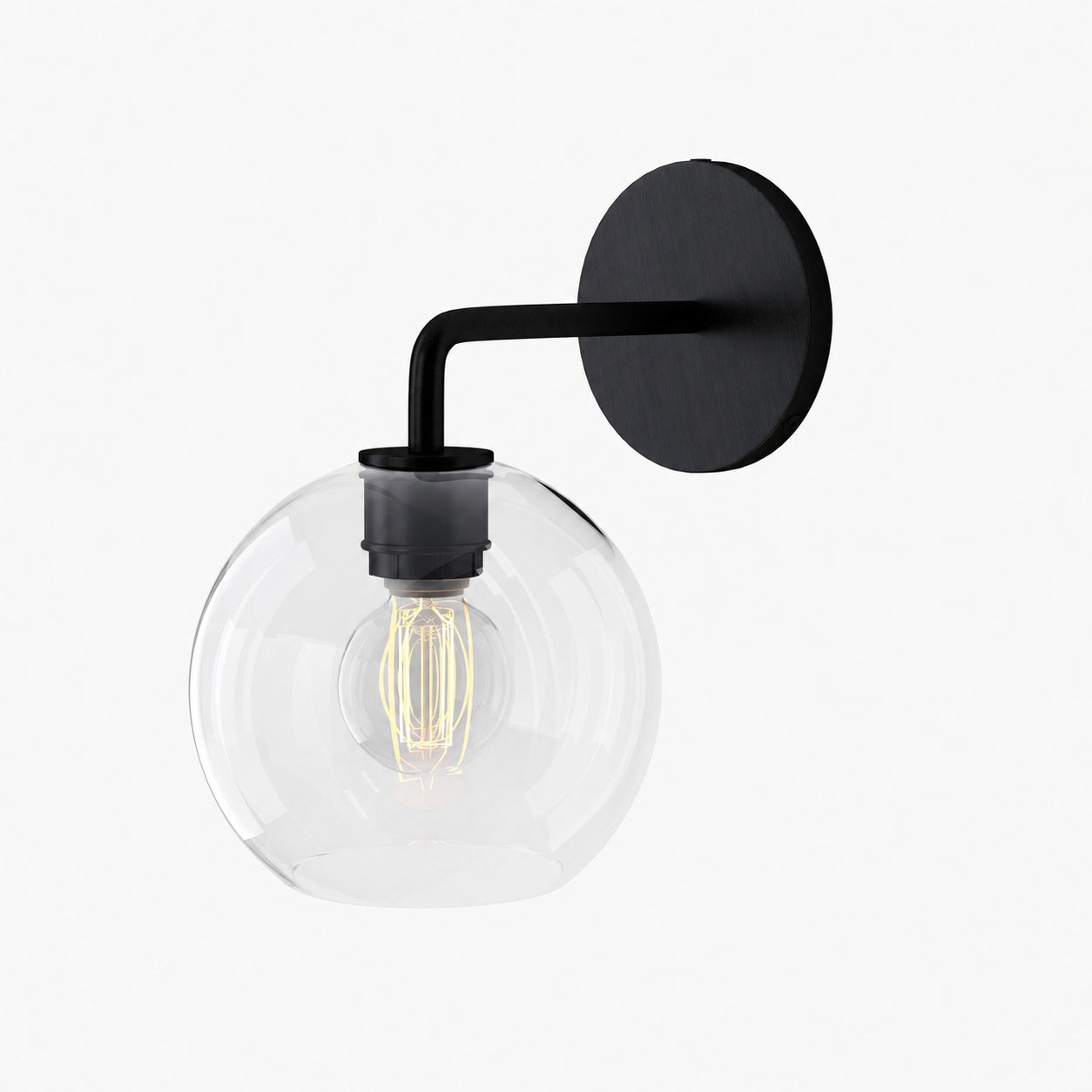 Selvion Artistic Globe Sconce Light - Handcrafted Glass Sculptural Wall Fixture